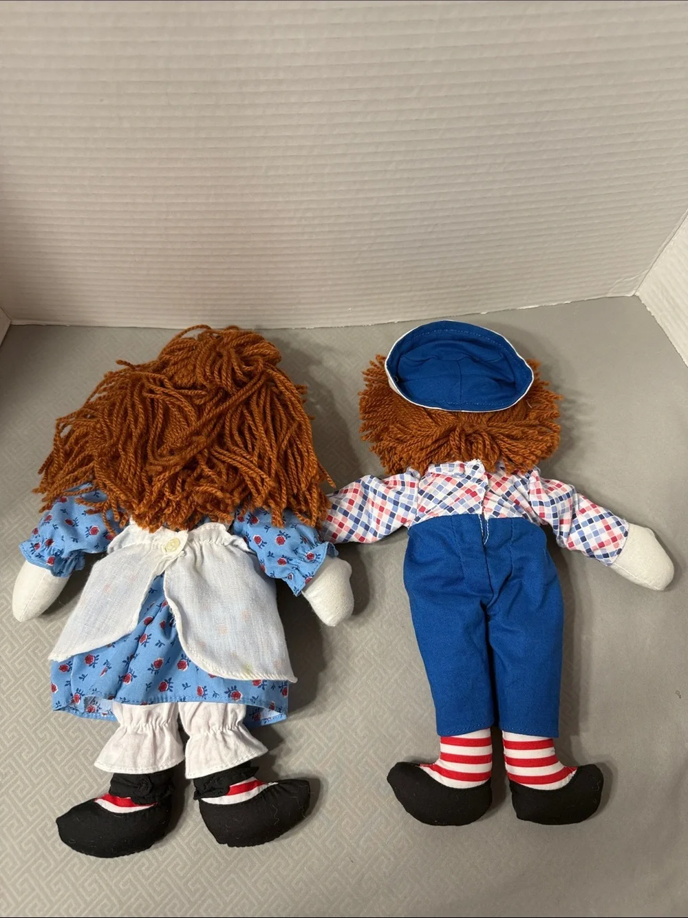 Vintage Dakin Raggedy Ann & Andy 85th Birthday Commemorative Plush Dolls Set 12”